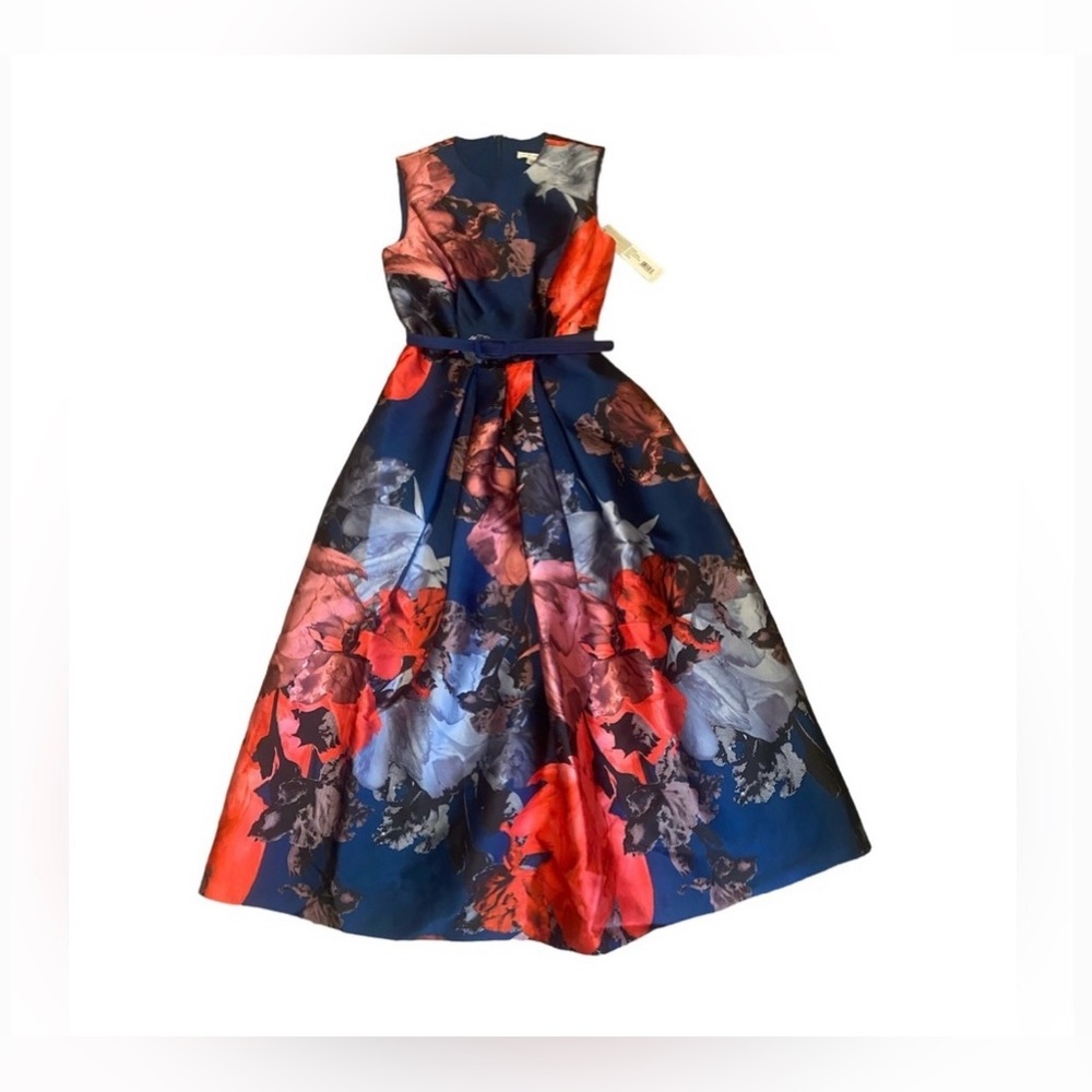 Kay Unger Vivianne belted midi dress - Picture 4 of 7